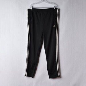Vintage Adidas Mens Large Black Tear Away Athletic Track Pants Y2K